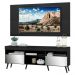 Rack com Espelho, Pés Retrô e Painel TV 65" com 2 Portas Londres Multimóveis Preto