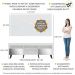 Rack com Espelho, Pés Retrô, Painel e Suporte TV 65" com 2 Portas Londres Multimóveis Branco/Preto