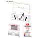 Rack com Espelho, Pés Retrô, Painel e Suporte TV 65" com 2 Portas Londres Multimóveis Branco/Preto