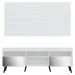 Rack com Espelho, Pés Retrô, Painel e Suporte TV 65" com 2 Portas Londres Multimóveis Branco/Preto