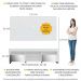 Rack com Espelho, Rodízios e Painel TV 65" e 2 Portas Londres Multimóveis Branco