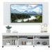 Rack com Espelho, Rodízios e Painel TV 65" e 2 Portas Londres Multimóveis Branco