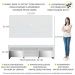 Rack com Espelho, Rodízios, Painel e Suporte TV 65" com 2 Portas Londres Multimóveis Branco