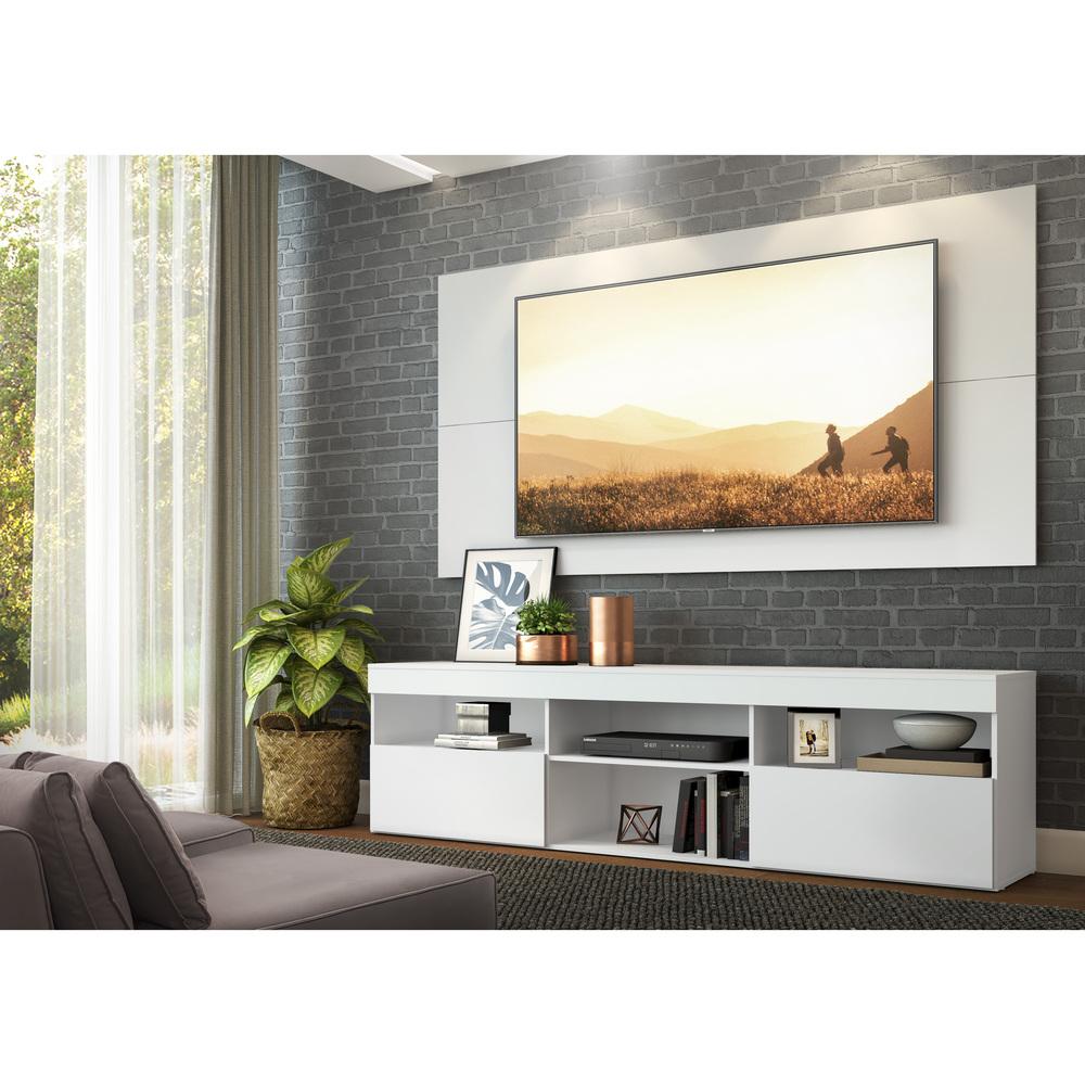 Rack com Painel P/TV até 65" Flórida Multimóveis  Branco