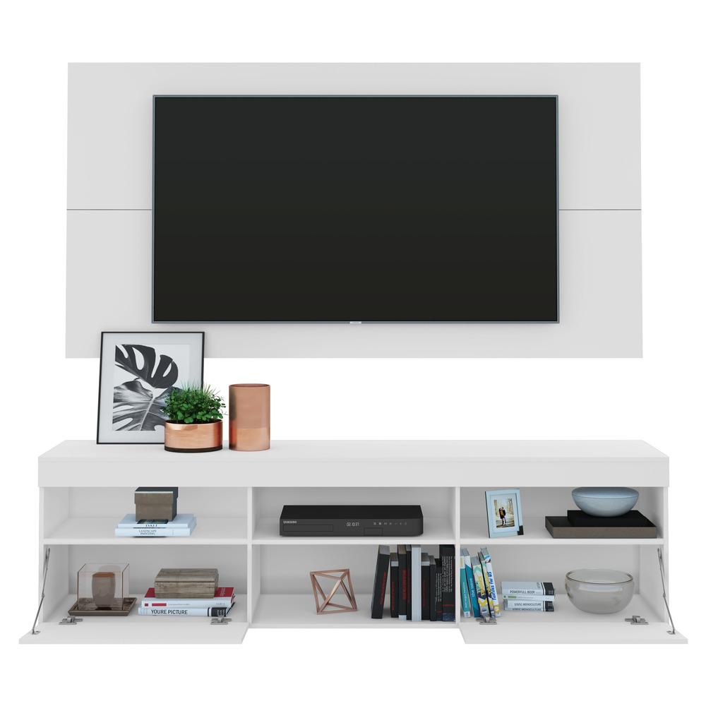 Rack com Painel P/TV até 65" Flórida Multimóveis  Branco