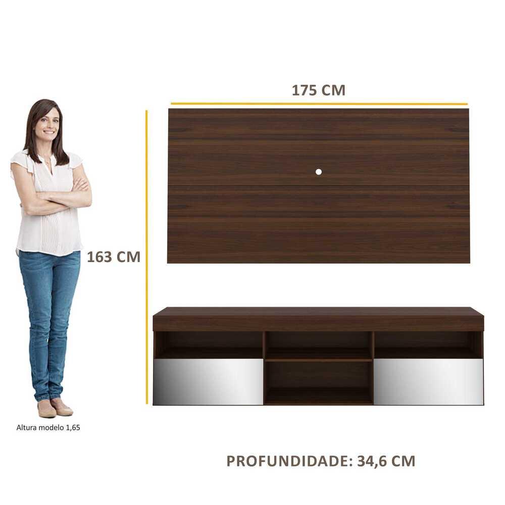Rack com Painel P/TV até 65" e Espelho Flórida Multimóveis Duna