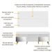 Rack com Painel Retrô com Espelho para TV até 65" Multimóveis Flórida FG3138 Branco/Natural