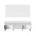 Rack com Painel Retrô com Espelho para TV até 65" Multimóveis Flórida FG3138 Branco/Natural