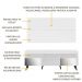 Rack com Painel Retrô com Espelho para TV até 65" Multimóveis Flórida FG3138 Branco/Preto