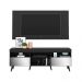 Rack com Painel Retrô com Espelho para TV até 65" Multimóveis Flórida FG3138 Preto
