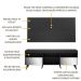 Rack com Painel Retrô com Espelho para TV até 65" Multimóveis Flórida FG3138 Preto