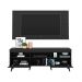 Rack com Painel Retrô com Espelho para TV até 65" Multimóveis Flórida FG3138 Preto