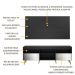Rack com Painel Retrô com Espelho para TV até 65" Multimóveis Flórida FG3138 Preto/Natural