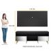Rack com Painel Retrô com Espelho para TV até 65" Multimóveis Flórida FG3138 Preto/Natural
