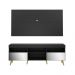 Rack com Painel Retrô com Espelho para TV até 65" Multimóveis Flórida FG3138 Preto/Natural