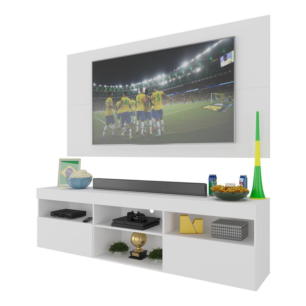 Rack com Painel TV 65" Holanda Multimóveis BR3059  Branco