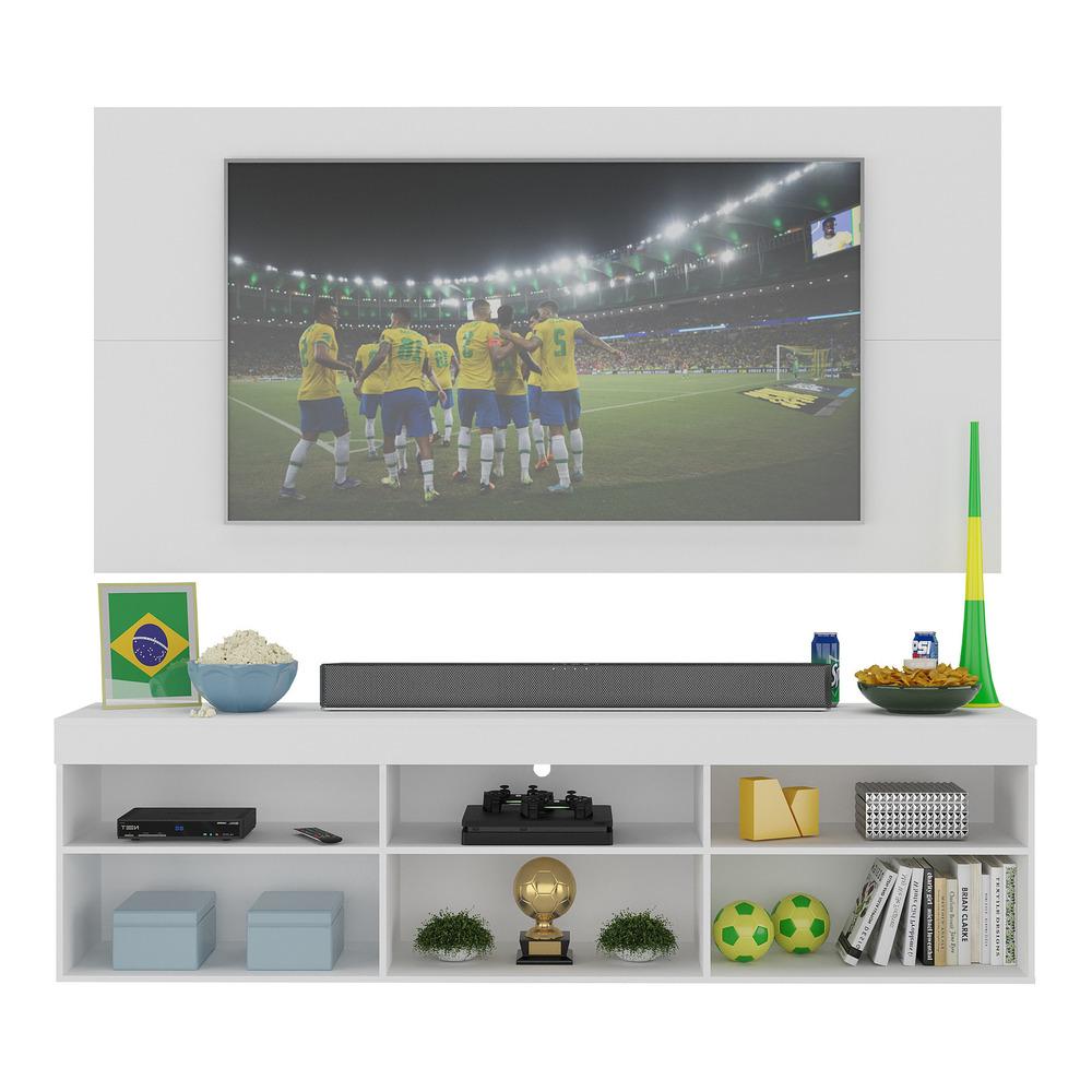 Rack com Painel TV 65" Holanda Multimóveis BR3059  Branco