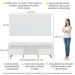 Rack com Painel TV 65" Londres Multimóveis Pés Retrô e 2 portas Branco/Natural