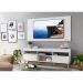 Rack com Painel TV 65" Londres Multimóveis Pés Retrô e 2 portas Branco/Natural