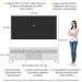 Rack com Painel TV 65" Londres Multimóveis Pés Retrô e 2 portas Branco/Preto/Branco