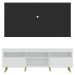 Rack com Painel TV 65" Londres Multimóveis Pés Retrô e 2 portas Branco/Preto/Natural