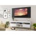Rack com Painel TV 65" Londres Multimóveis Pés Retrô e 2 portas Branco/Preto/Natural