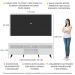 Rack com Painel TV 65" Londres Multimóveis Pés Retrô e 2 portas Branco/Preto/Preto