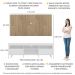 Rack com Painel TV 65" Londres Multimóveis Pés Retrô e 2 portas Branco/Rustic/Branco