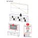 Rack com Painel TV 65" Londres Multimóveis Pés Retrô e 2 portas Branco/Rustic/Natural