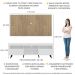 Rack com Painel TV 65" Londres Multimóveis Pés Retrô e 2 portas Branco/Rustic/Preto