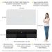 Rack com Painel TV 65" Londres Multimóveis Pés Retrô e 2 portas Preto/Branco/Branco