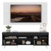 Rack com Painel TV 65" Londres Multimóveis Pés Retrô e 2 portas Preto/Branco/Branco