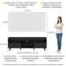 Rack com Painel TV 65" Londres Multimóveis Pés Retrô e 2 portas Preto/Branco/Preto