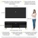 Rack com Painel TV 65" Londres Multimóveis Pés Retrô e 2 portas Preto/Natural