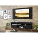 Rack com Painel TV 65" Londres Multimóveis Pés Retrô e 2 portas Preto/Natural