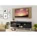Rack com Painel TV 65" Londres Multimóveis Pés Retrô e 2 portas Preto/Rustic/Branco