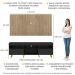 Rack com Painel TV 65" Londres Multimóveis Pés Retrô e 2 portas Preto/Rustic/Natural