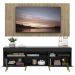 Rack com Painel TV 65" Londres Multimóveis Pés Retrô e 2 portas Preto/Rustic/Natural