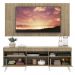 Rack com Painel TV 65" Londres Multimóveis Pés Retrô e 2 portas Rustic/Branco