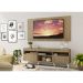 Rack com Painel TV 65" Londres Multimóveis Pés Retrô e 2 portas Rustic/Branco