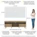 Rack com Painel TV 65" Londres Multimóveis Pés Retrô e 2 portas Rustic/Branco/Natural
