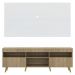 Rack com Painel TV 65" Londres Multimóveis Pés Retrô e 2 portas Rustic/Branco/Natural