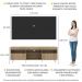Rack com Painel TV 65" Londres Multimóveis Pés Retrô e 2 portas Rustic/Preto/Branco