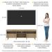 Rack com Painel TV 65" Londres Multimóveis Pés Retrô e 2 portas Rustic/Preto/Natural