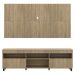 Rack com Painel TV 65" Londres Multimóveis com Rodízios e 2 portas Rustic