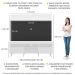 Rack com Painel TV 65" Madri Multimóveis Branco/Preto com Prateleira e Pés Retrô Branco