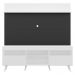 Rack com Painel TV 65" Madri Multimóveis Branco/Preto com Prateleira e Pés Retrô Branco