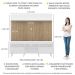 Rack com Painel TV 65" Madri Multimóveis Branco/Rustic com Prateleira e Pés Retrô Branco