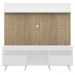 Rack com Painel TV 65" Madri Multimóveis Branco/Rustic com Prateleira e Pés Retrô Branco