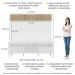 Rack com Painel TV 65" Madri Multimóveis Branco/Rustic com Prateleira e Pés Retrô Branco